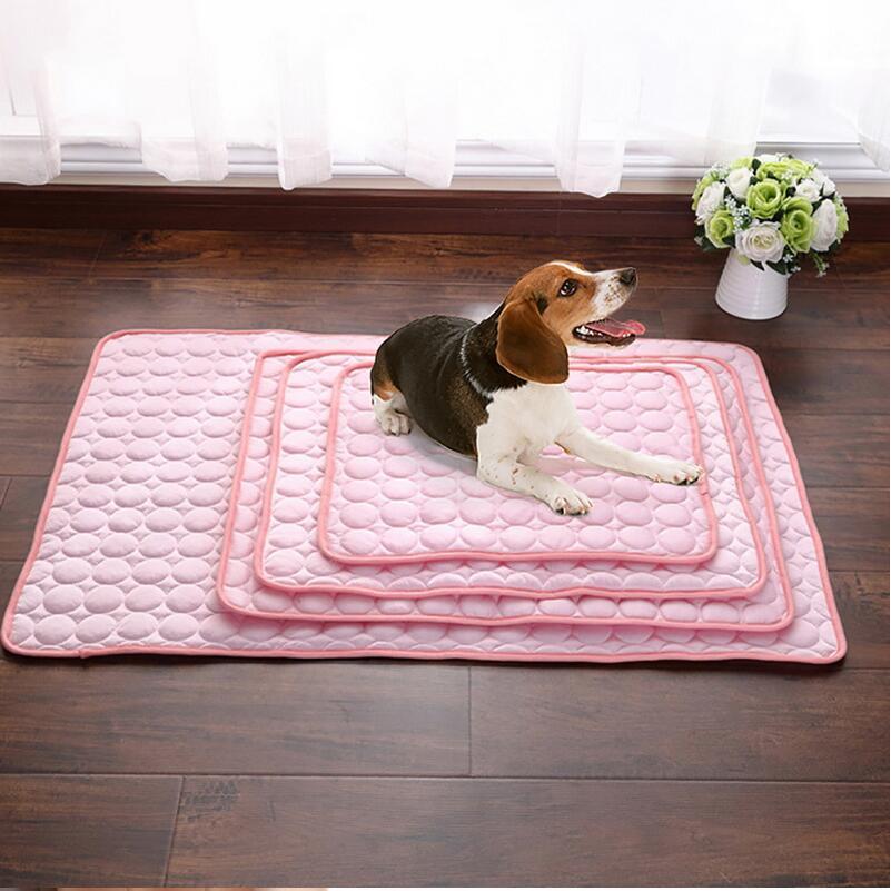 Pet Cooling Bed – Ice Silk Summer Mat for Dogs & Cats