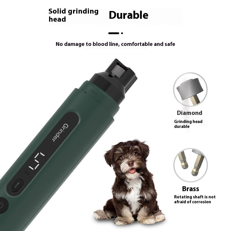 Dog Nail Grinder – Electric Pet Nail Trimmer for Dogs & Cats, Quiet & Rechargeable