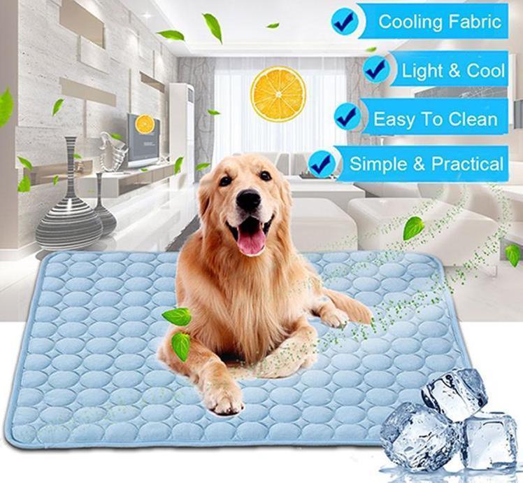 Pet Cooling Bed – Ice Silk Summer Mat for Dogs & Cats