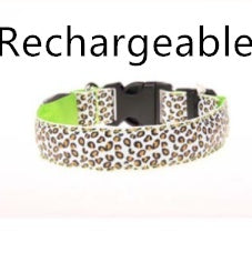 Night Glow Leopard Dog Collar – Adjustable & Cool