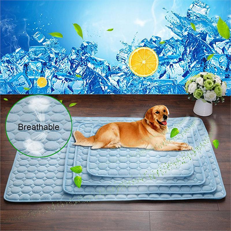 Pet Cooling Bed – Ice Silk Summer Mat for Dogs & Cats
