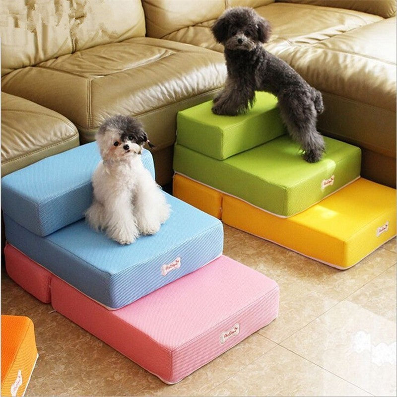 Pet Stairs – Soft & Sturdy Steps for Dogs & Cats | Easy Climb & Safe Descent