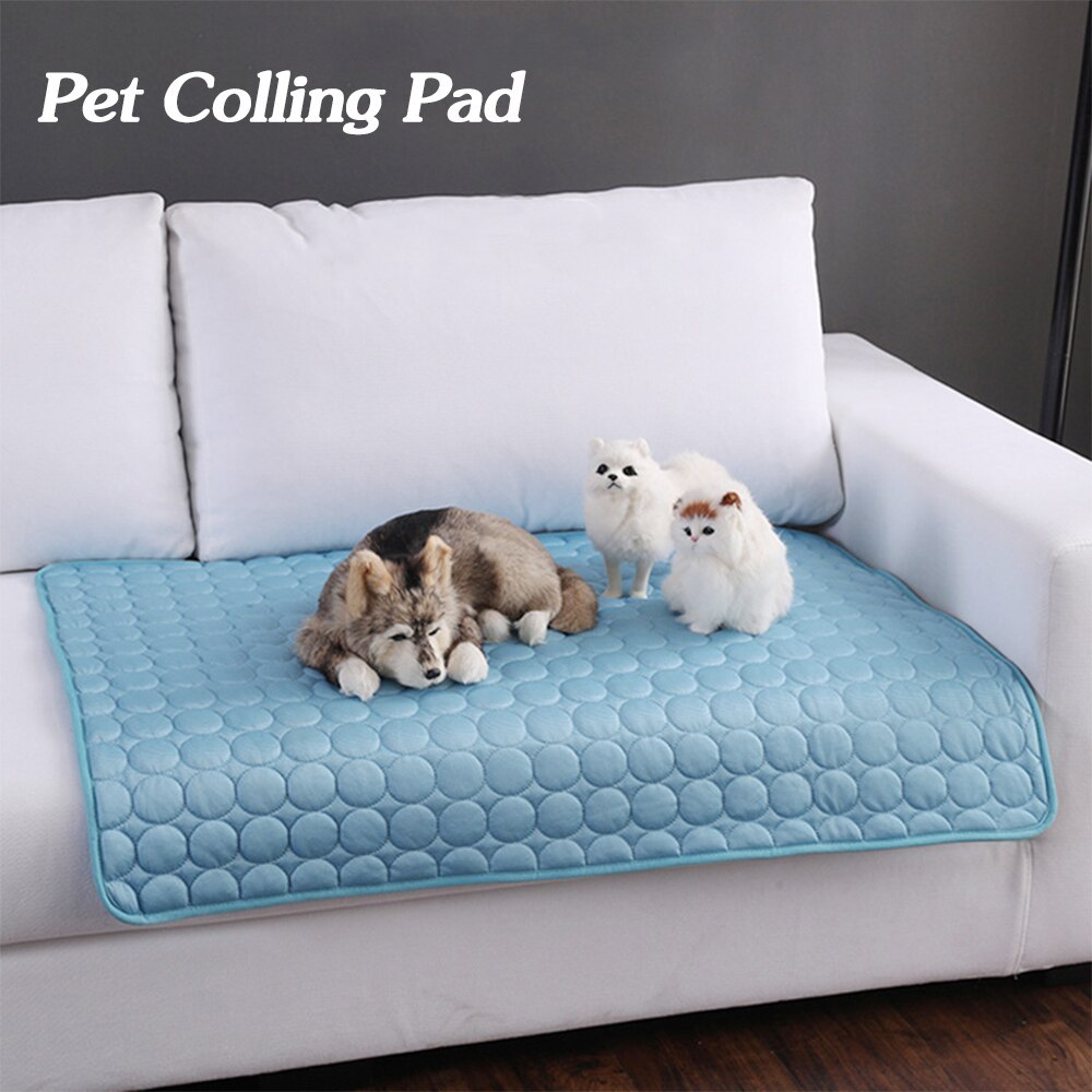 Pet Cooling Bed – Ice Silk Summer Mat for Dogs & Cats