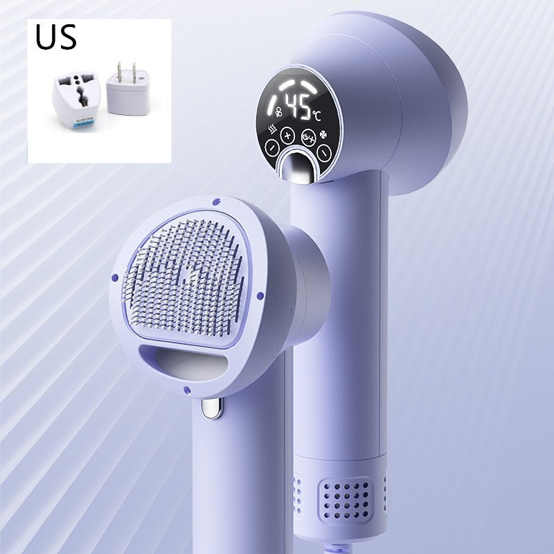 Smart Pet Hair Dryer with Comb – Silent Dog & Cat Grooming Tool