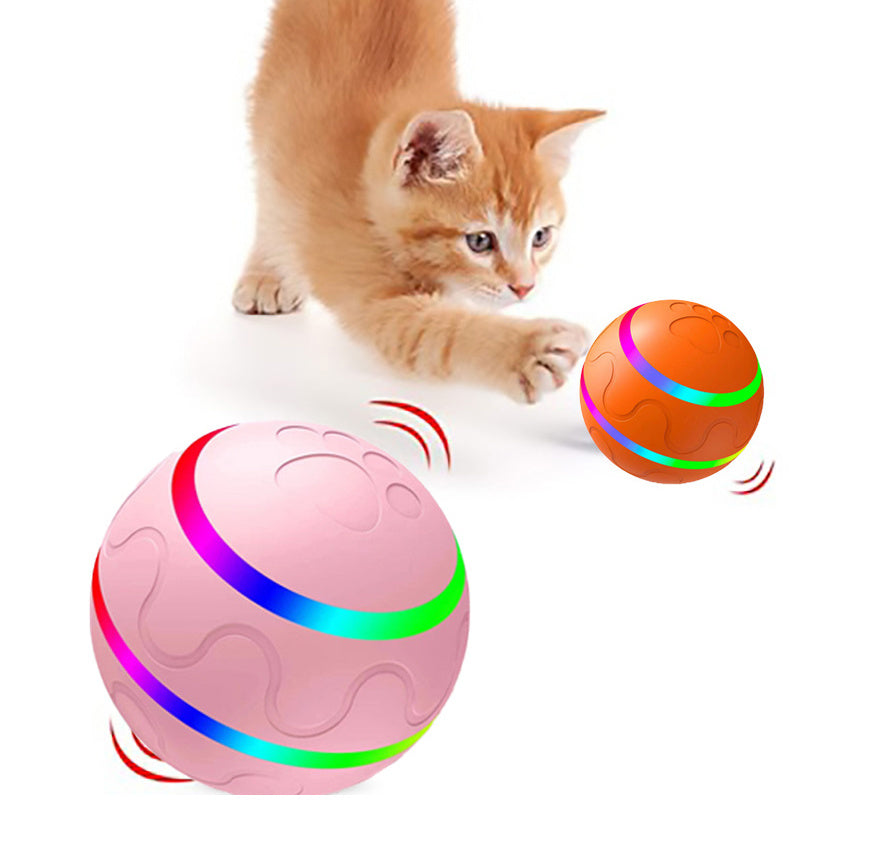 Interactive Cat Toy Ball – Self Rotating, USB Charging, Smart Wicked Ball