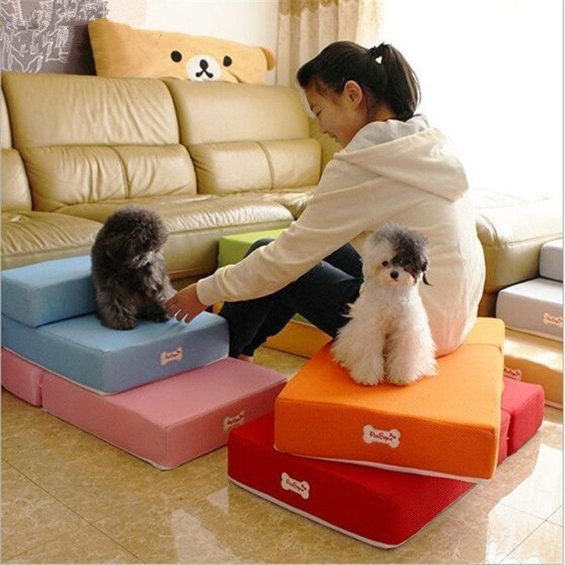 Pet Stairs – Soft & Sturdy Steps for Dogs & Cats | Easy Climb & Safe Descent