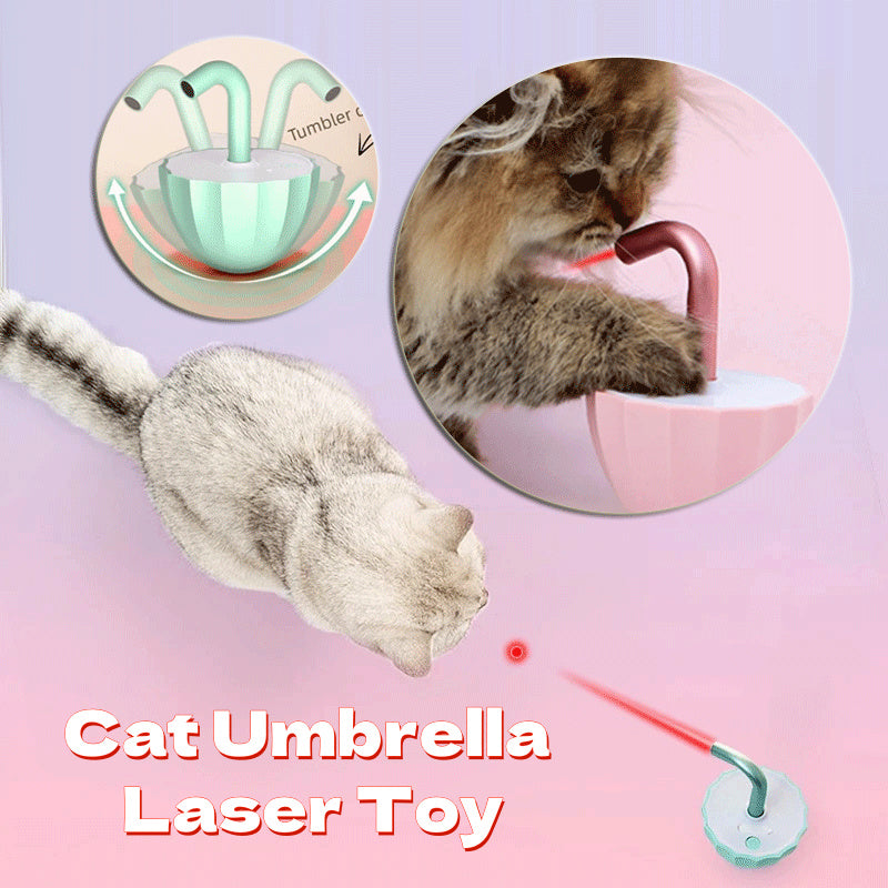 Cat umbrella laser toy - Keep your kitty active with hands-free laser play!