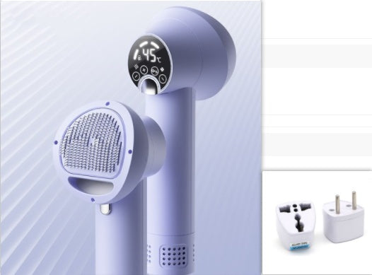 Smart Pet Hair Dryer with Comb – Silent Dog & Cat Grooming Tool