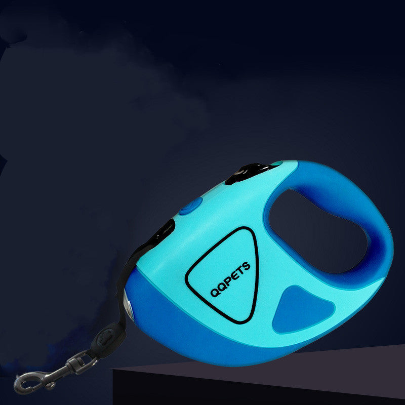 LED Shining Retractable Dog Leash – Hands-On Safety for Pet Owners