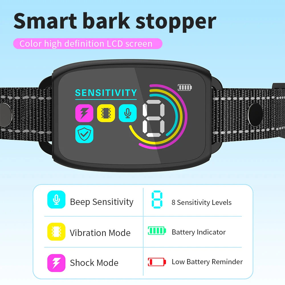 Smart Anti-Bark Collar – Gentle, Effective, Waterproof Solution