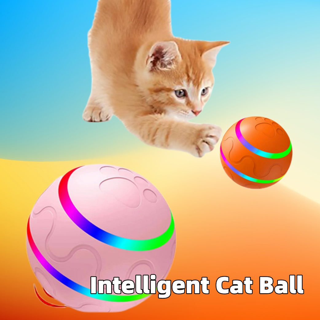 Interactive Cat Toy Ball – Self Rotating, USB Charging, Smart Wicked Ball